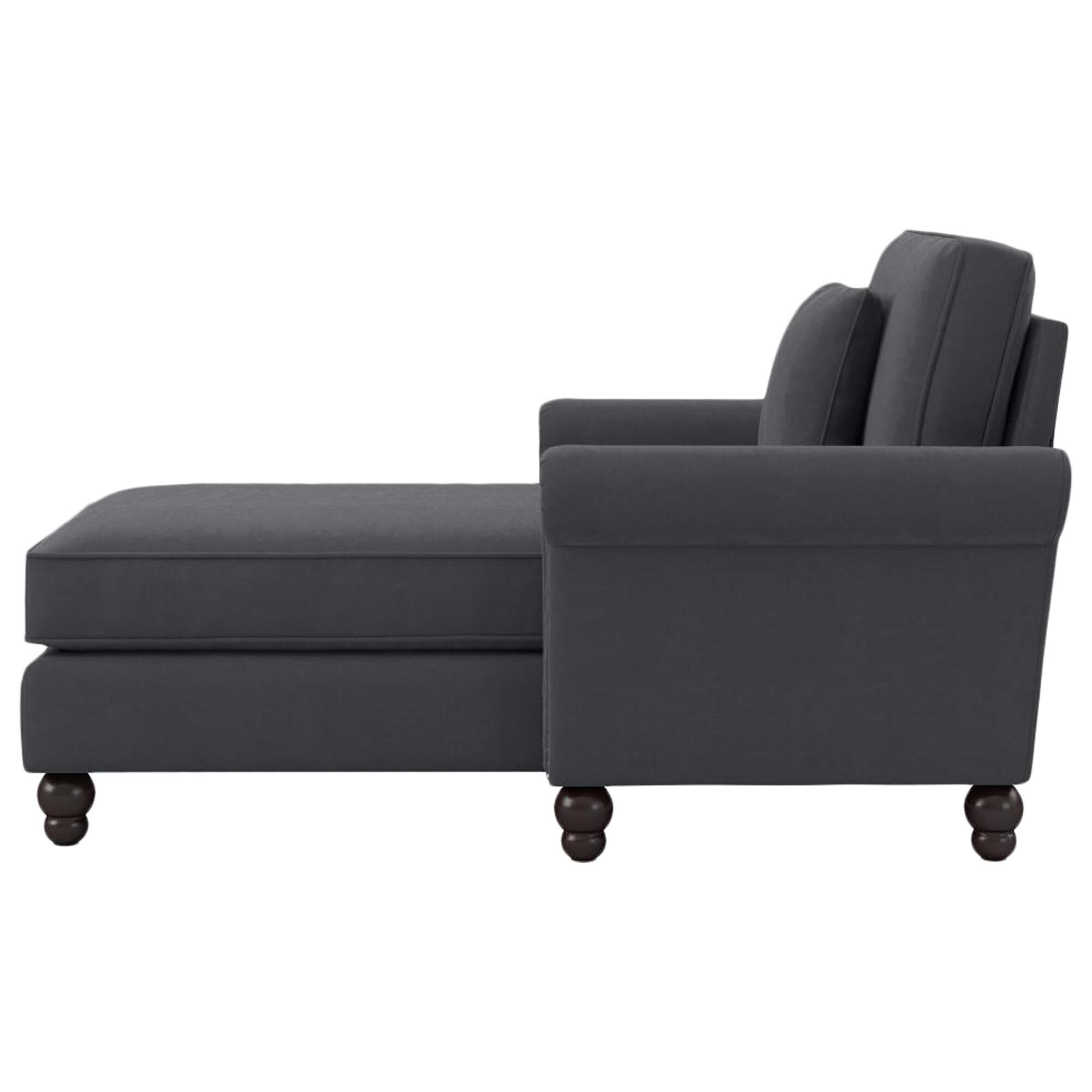 Dark grey chaise lounge sales