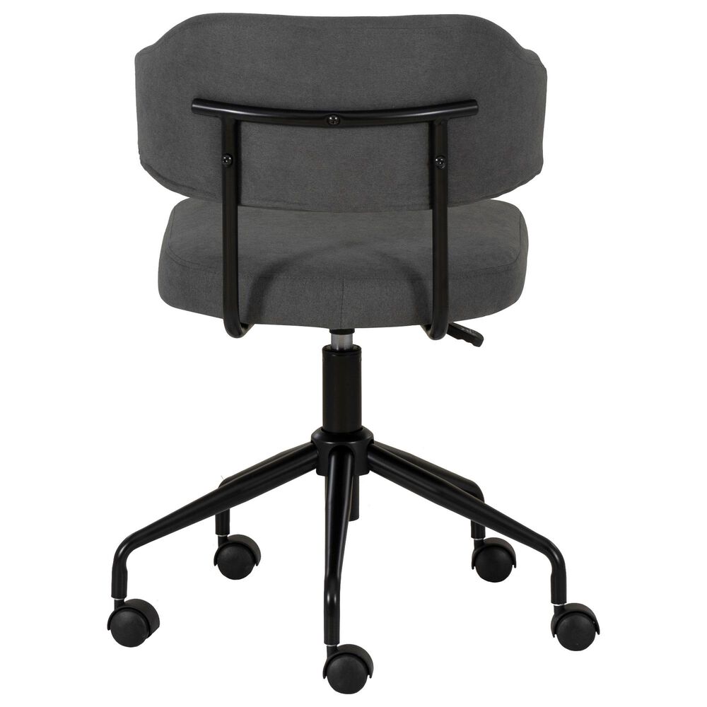 Linon Home Decor Tristan Swivel Office Chair in Black, , large