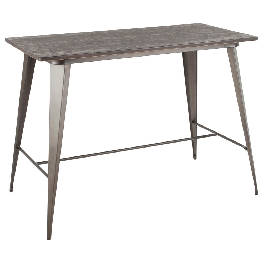 Lumisource Oregon Counter Table in Espresso/Antique, , large