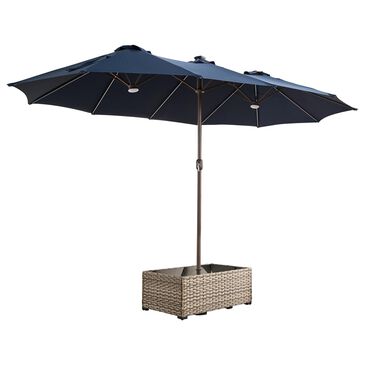 HOMLUX 2-Piece 14.5 ft Patio Umbrella Set in Dark Blue, , large