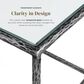 Furniture of America Lalia End Table with Tempered Glass Top and Open Storage Shelf in Gun Metal, , large