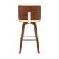 Blue River Tyler 26" Counter Height Swivel Cream Faux Leather and Walnut Wood Bar Stool, , large
