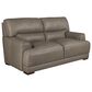 Bordeaux & Co Stationary Leather Sofa and Loveseat Set in Goodland Grey, , large
