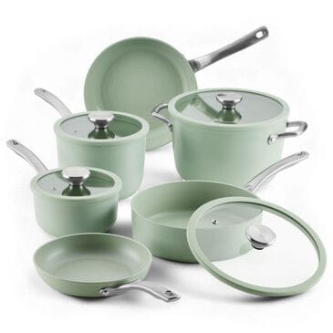 Circulon 10-Piece Ceramic Nonstick Cookware Set in Sage, , large
