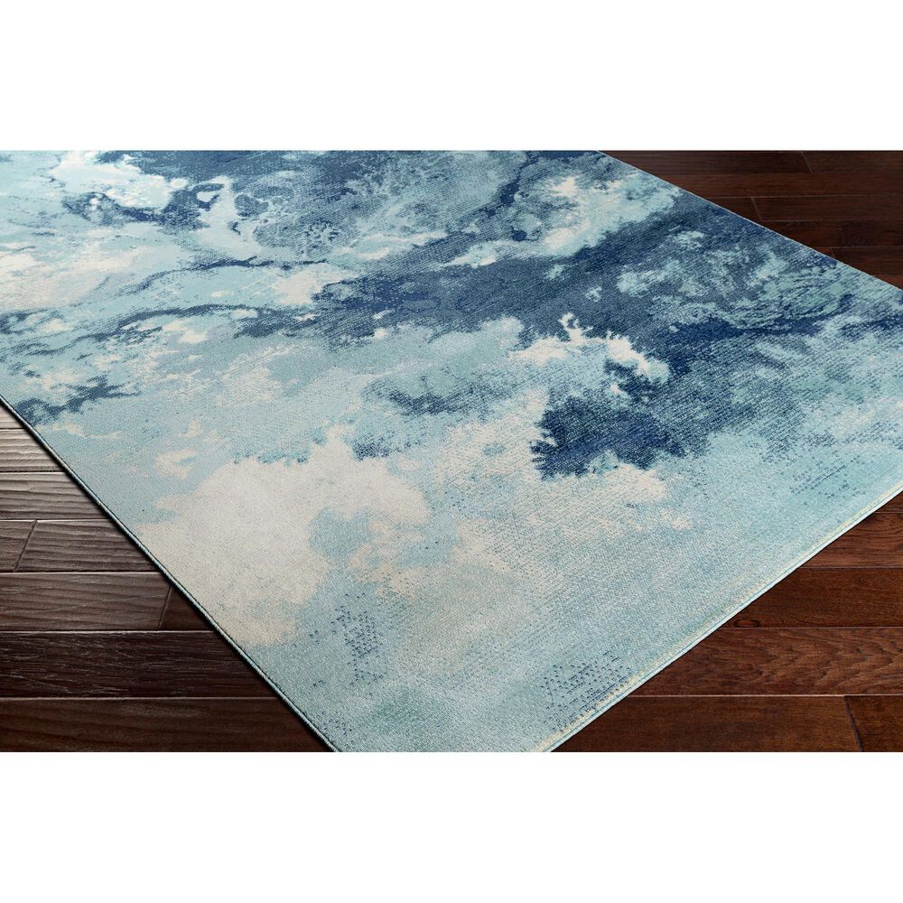 Surya Bodrum 5&#39;3&quot; x 7&#39;3&quot; Ivory, Gray, Navy, Aqua and Blue Area Rug, , large