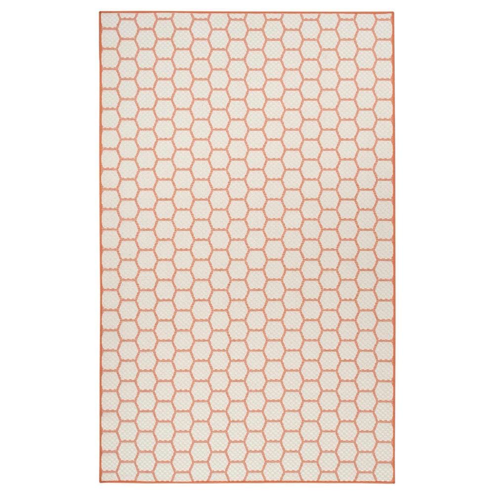 Nourison Twist Reversible 6&#39; x 9&#39; Coral Indoor/Outdoor Area Rug, , large