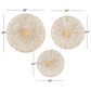 Maple and Jade 20", 24", 28" Plant Plate Home Wall Decor in Lightweight Cream and Beige (Set of 3), , large
