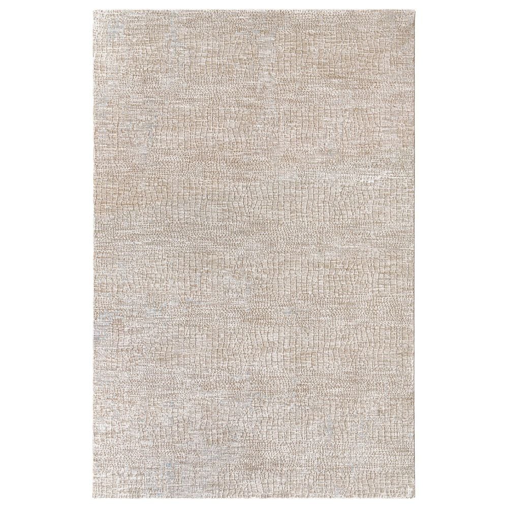 Surya Masterpiece Light Gray, Medium Gray and Ice Blue 5" x 7"5" Area Rug, , large