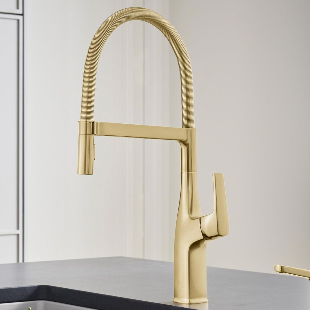 Blanco Rivana Semi Pro Kitchen Faucet 1.5 GPM in Satin Gold, , large