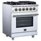 Forno Massimo 30" Freestanding Gas Range in White, , large