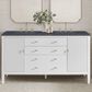 James Martin Vanities Myrrin 60" Double Vanity in Bright White with 3 CM Charcoal Soapstone Quartz Top, , large