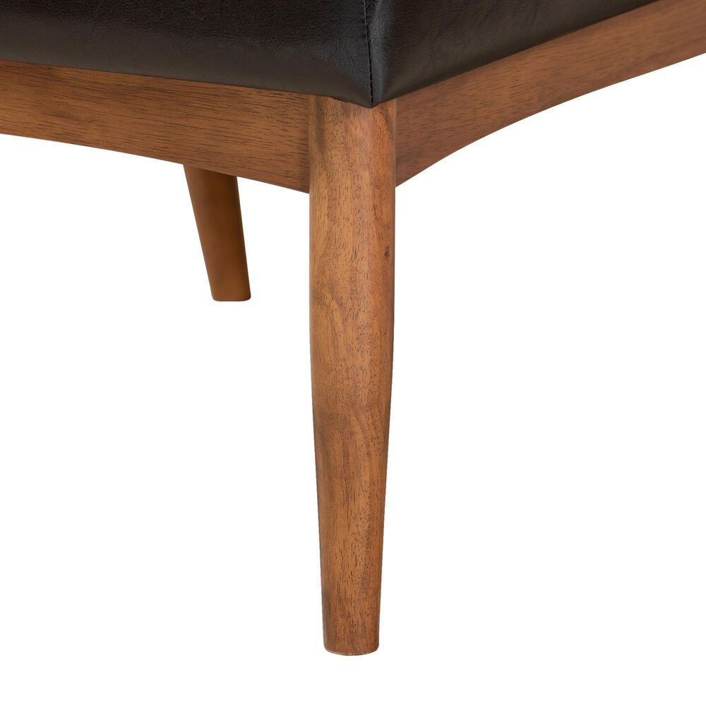 Baxton Studio Sanford Side Chair with Dark Brown Cushion in Walnut Brown, , large