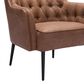 Zuo Modern Tasmania Accent Chair in Vintage Brown and Gold, , large