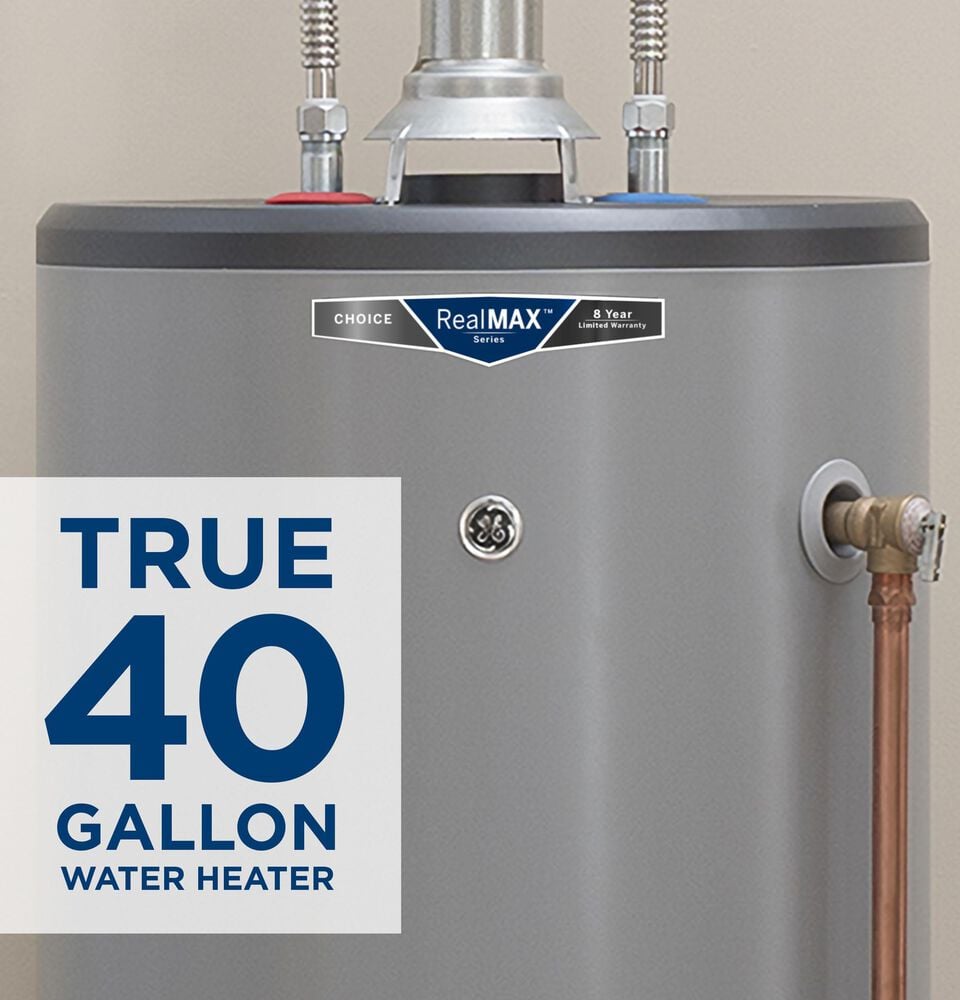 GE Appliances RealMAX Choice 40-Gallon Short Natural Gas Atmospheric Water Heater, , large