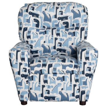 Brazil Tween Kids Recliner in Giant Life Sky Blue with Cupholder, , large