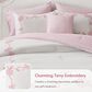Hampton Park Tiffany 6-Piece Full/Queen Comforter Set in Pink and White, , large