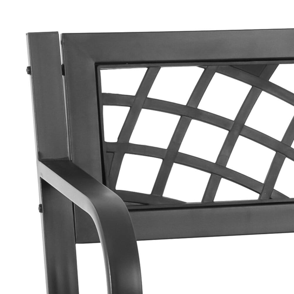 Furniture of America Meno Patio Bench in Black, , large