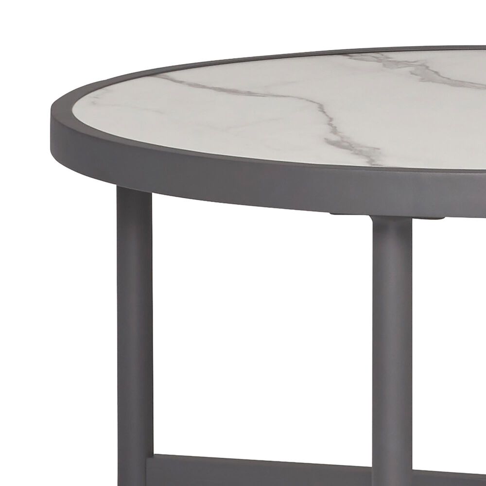 Ashley Ocean Beach Round Cocktail Table in Gray, , large