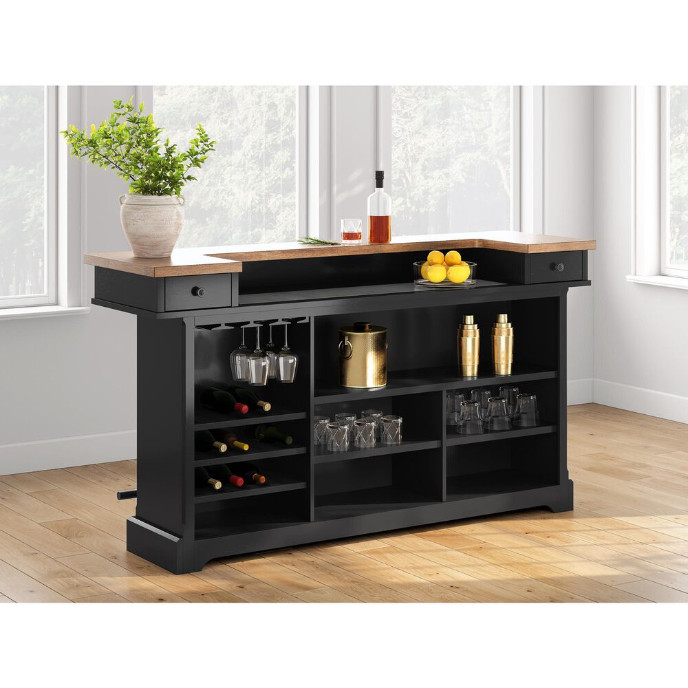 Ashley Wildenauer Bar in Warm Satin Black and Brown, , large