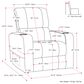 CorLiving Oren Power Theatre Wall Hugger Recliner in White, , large