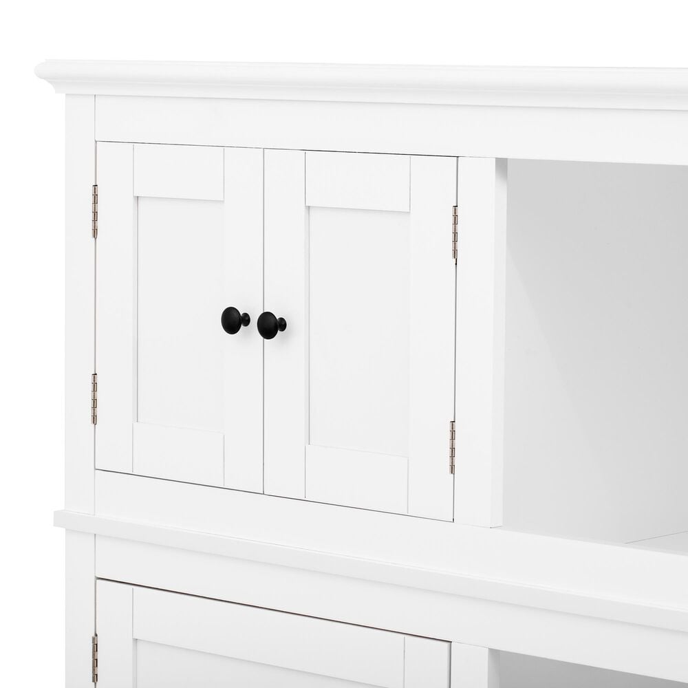 GigaCloud 3-in-1 Hall Tree with 2 Drawers and Seat Bench in White, , large