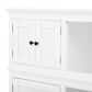 GigaCloud 3-in-1 Hall Tree with 2 Drawers and Seat Bench in White, , large
