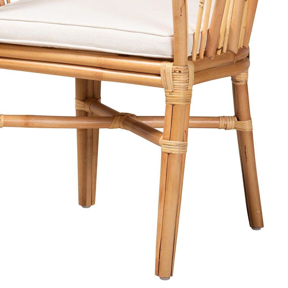 Baxton Studio Melody Arm Chair in Natural, , large