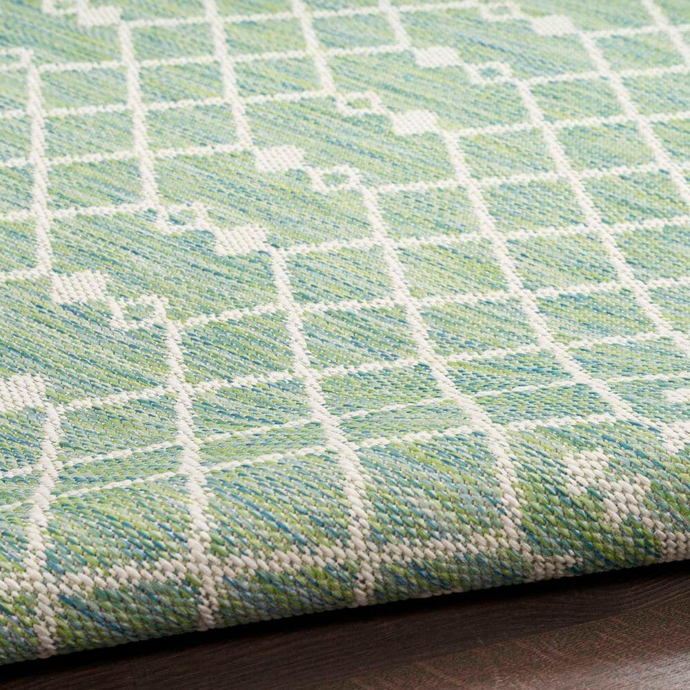 Nourison Positano Southwestern Blue and Green 5&#39; x 7&#39; Indoor/Outdoor Area Rug, , large