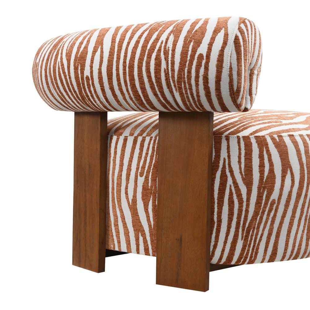 Furniture of America Orynt Accent Chair in Rustic Orange, , large
