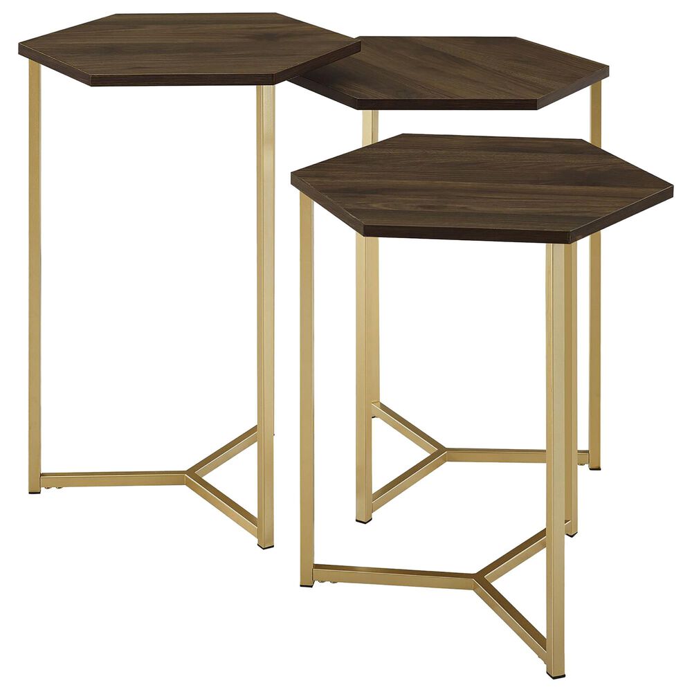 Walker Edison Nesting Tables in Dark Walnut (Set of 3), , large