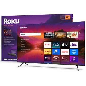 Roku 65" Class Plus Series QLED Mini-LED in Black - Smart TV, , large