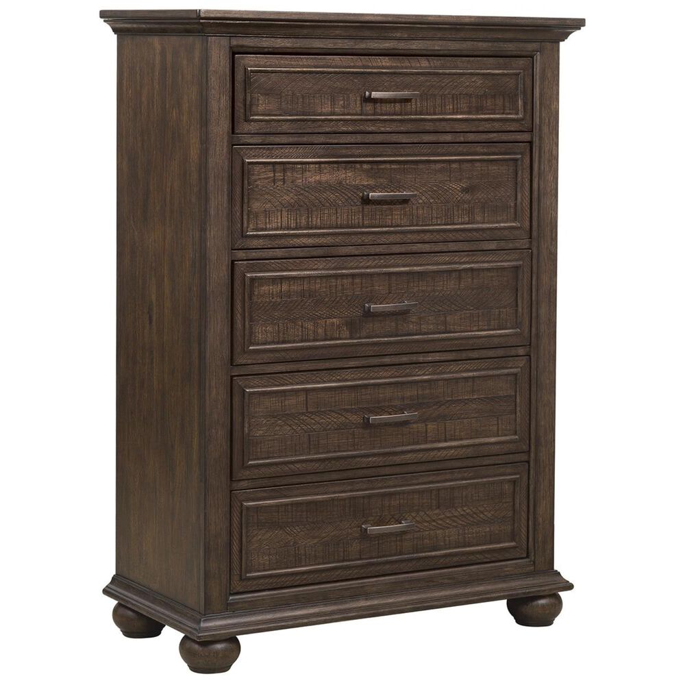 Samuel Lawrence Chatham Park 5 Drawer Chest in Chattered Tobacco, , large