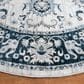 Safavieh Isabella 6"7" Round Cream and Navy Area Rug, , large