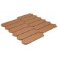 Dal-Tile Artefino Vintage Morganite 2" x 6" Fish Scale on 12" x 13" Porcelain Mosaic Sheet, , large