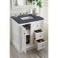 James Martin Vanities De Soto 30" Single Bathroom Vanity in Bright White with 3 cm Charcoal Soapstone Quartz Top and Rectangular Sink, , large