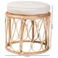 bali & pari Hachiro Ottoman Footstool with Natural Rattan in White, , large