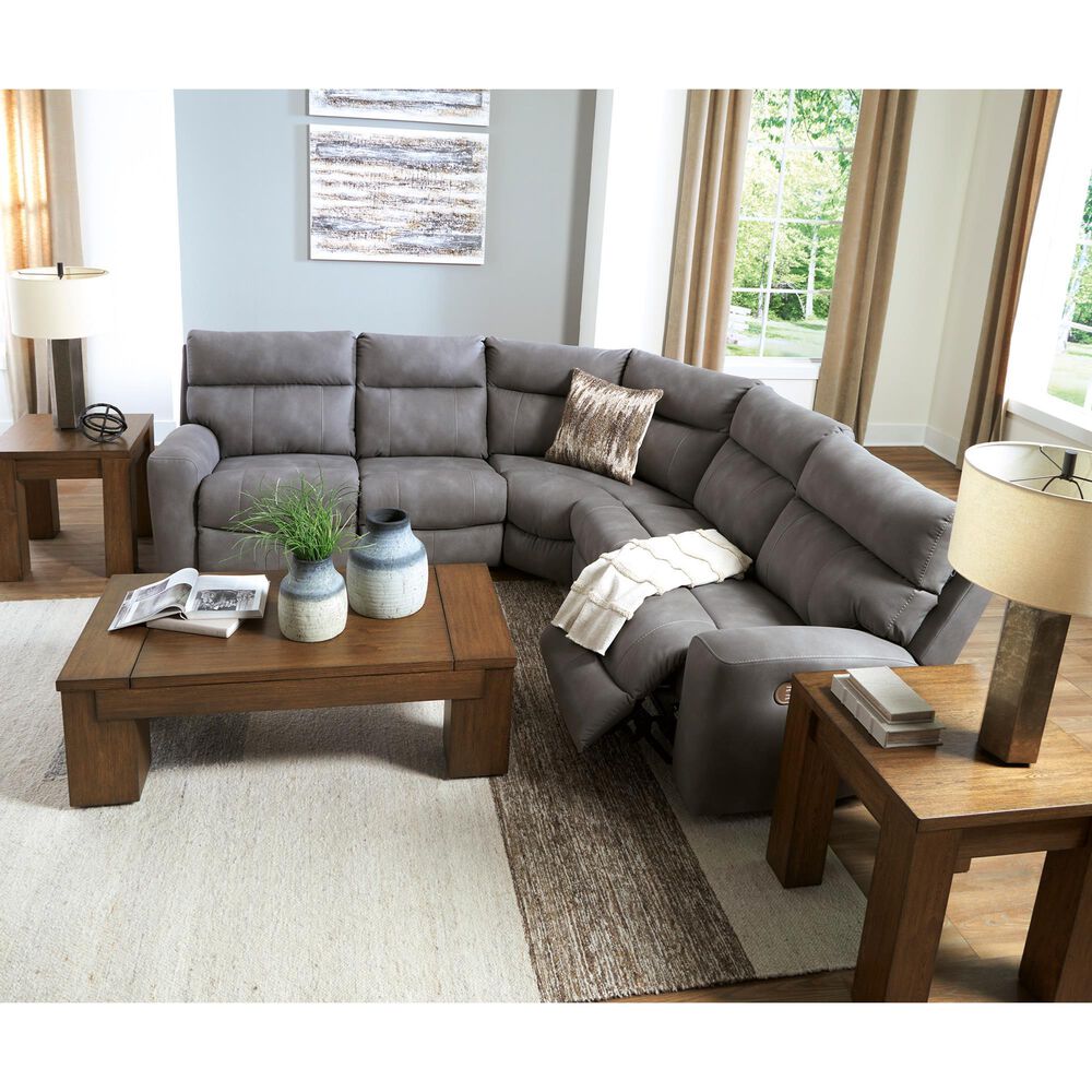 Ashley Next-Gen DuraPella 6-Piece Power Reclining Sectional in Slate, , large