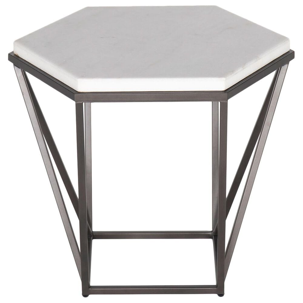 Steve Silver Cara End Table in White, , large