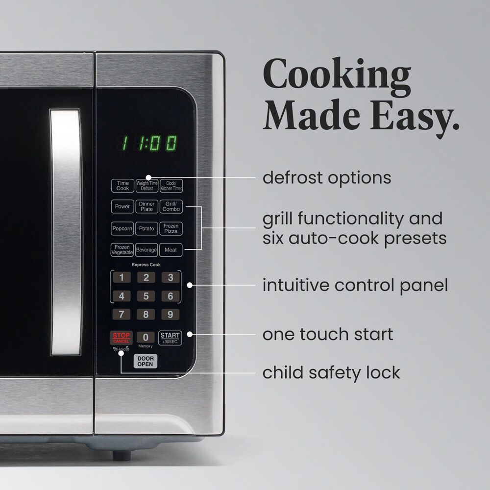 Faberware Professional 1.2 Cu. Ft. Microwave Oven in Stainless Steel, , large