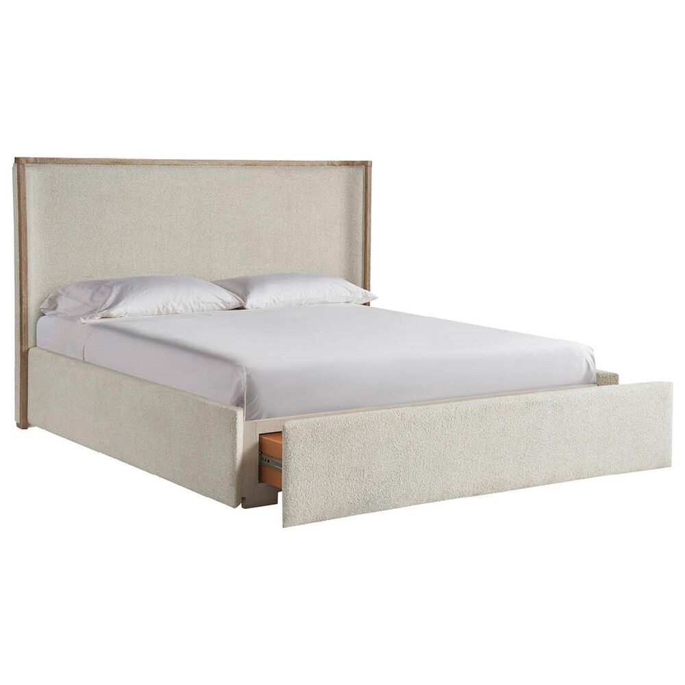 Universal Furniture Avaline Queen Upholstered Storage Bed with Dresser and Nightstand in Skylark with USB Ports and Outlets, , large