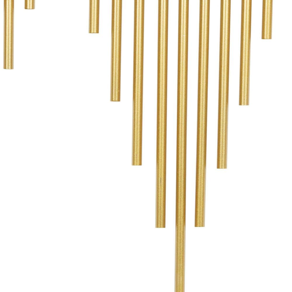 Maple and Jade Metal Geometric Wall Mirror in Gold, , large