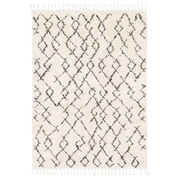 Surya Berber Shag BBE2301 6"7" x 9" Charcoal and Beige Area Rug, , large