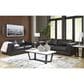 Ashley Amiata Stationary Sofa and Loveseat Set in Onyx, , large