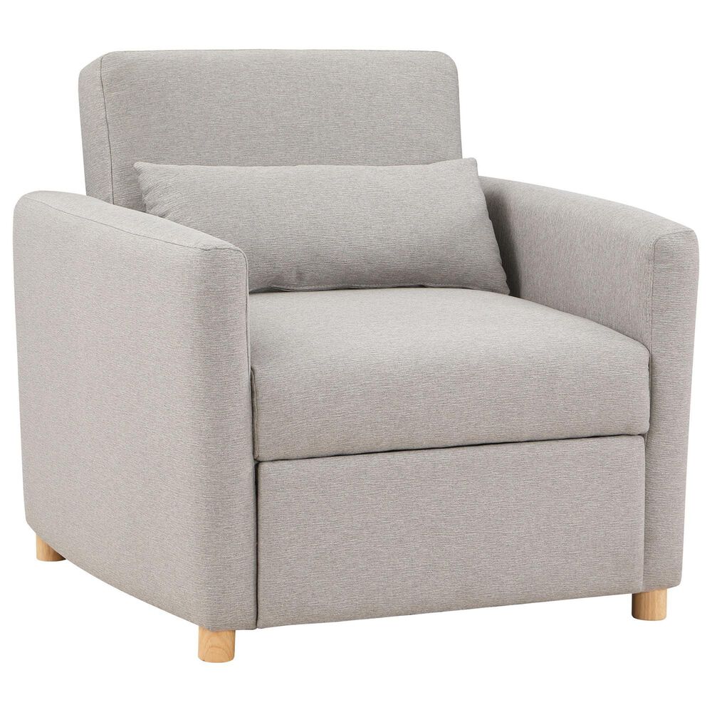 Lifestyle Solutions Conley Convertible Chair in Light Grey, , large