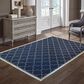 Oriental Weavers Marina Navy and Ivory 1"9" x 3"9" Indoor/Outdoor Area Rug, , large