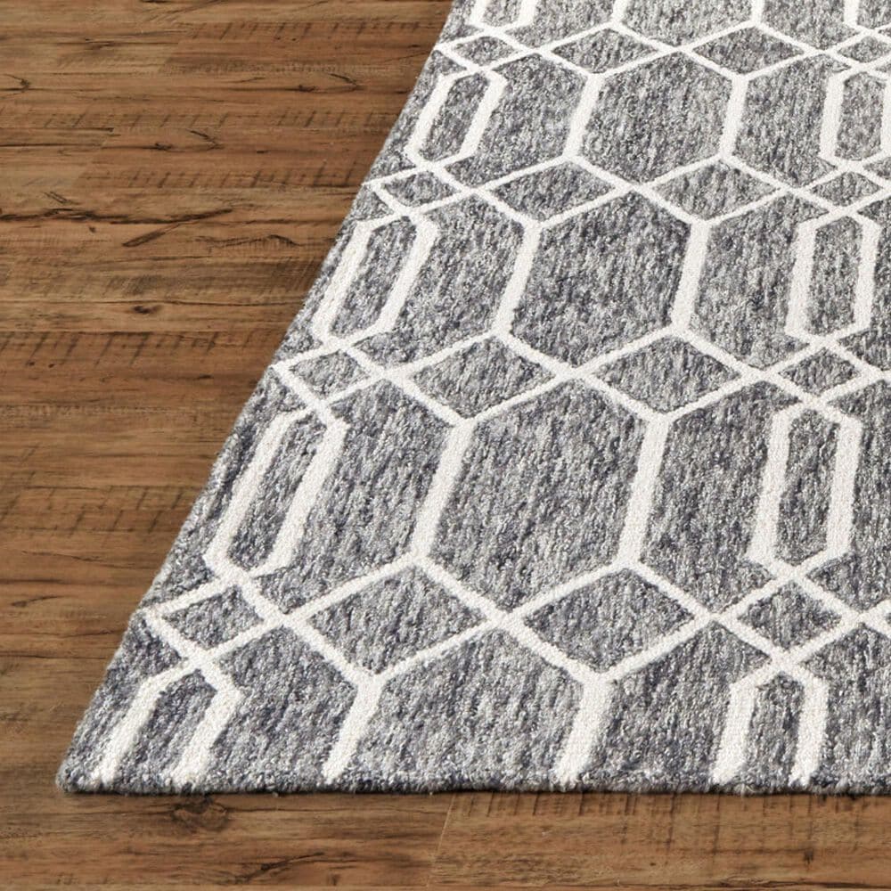 Feizy Belfort Charcoal and Ivory 10&#39; x 14&#39; Area Rug, , large