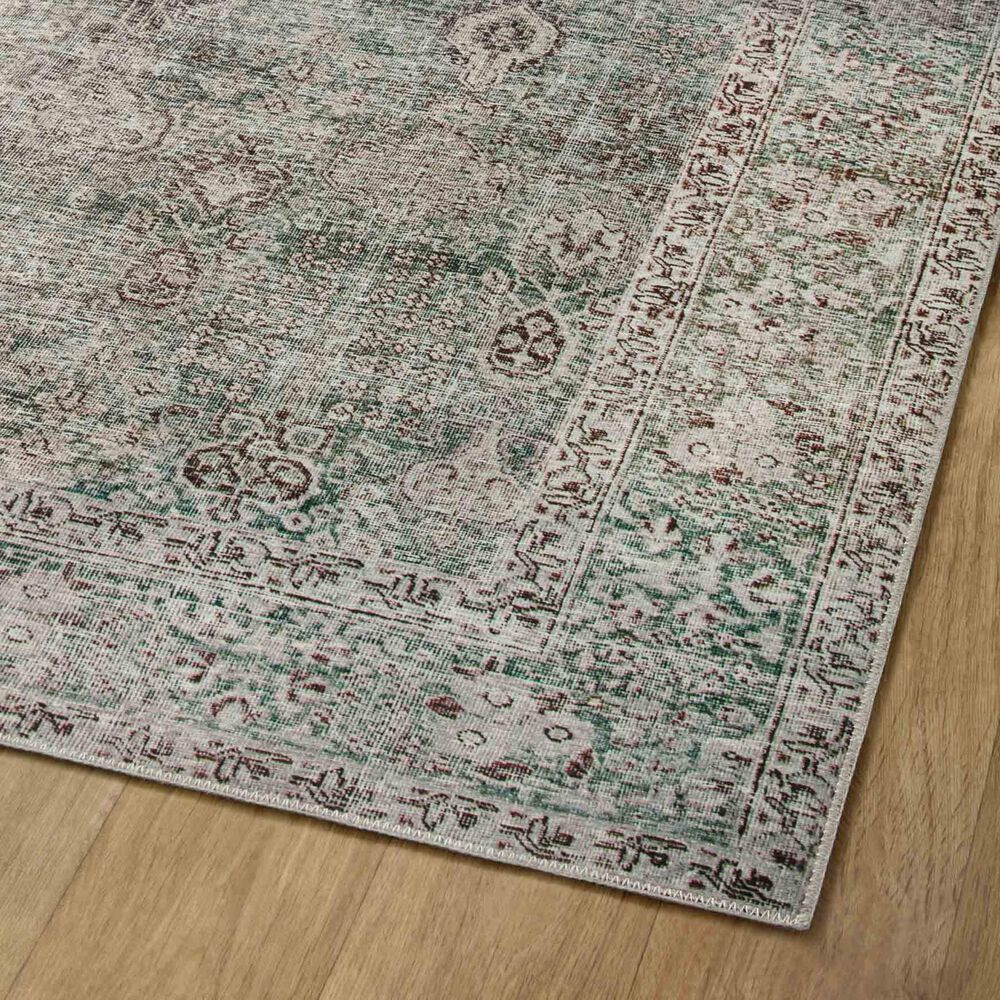 Chris Loves Julia x Loloi Jules 2&#39; x 5&#39; Emerald and Antique Ivory Runner, , large