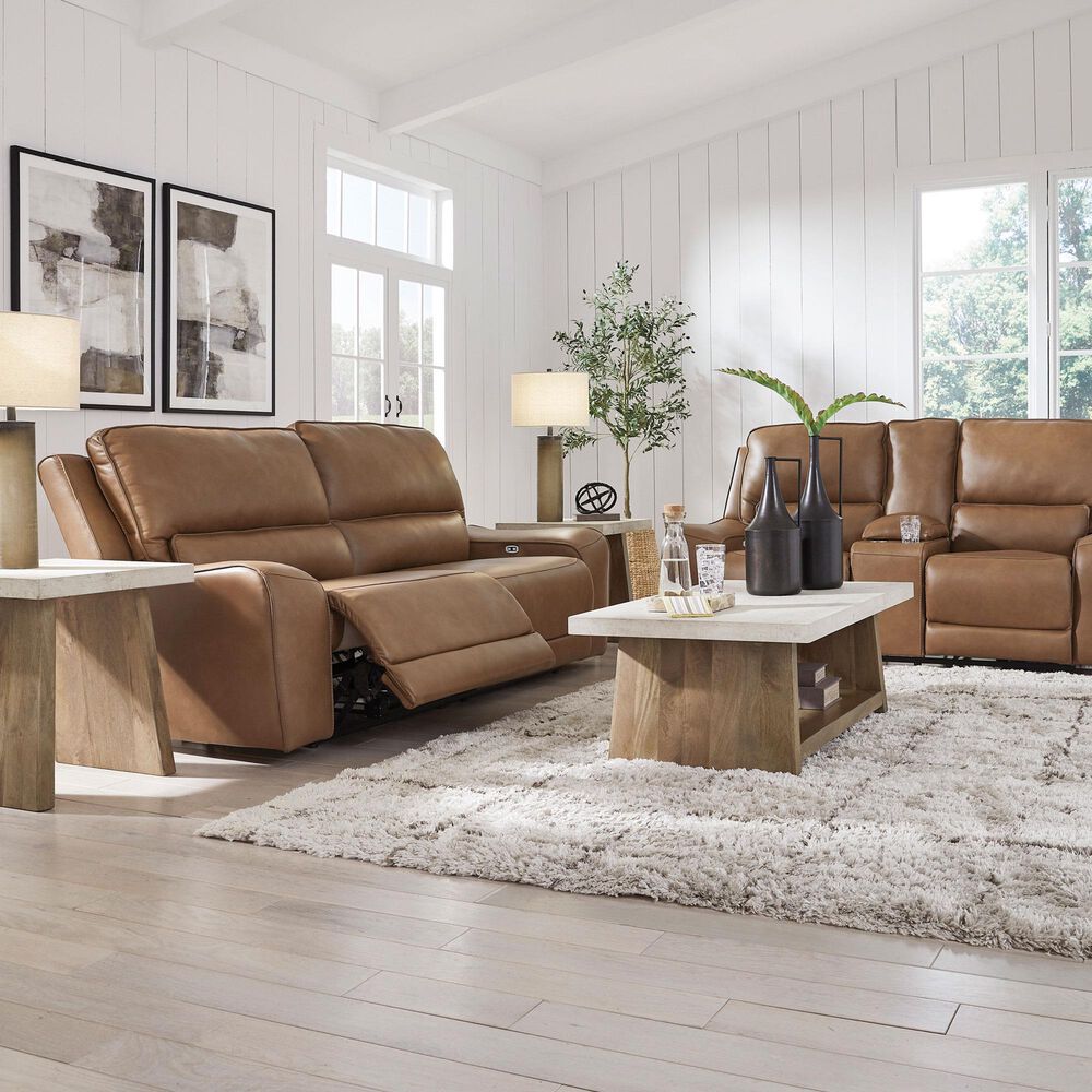 Ashley DeepWakes Power Reclining Sofa in Caramel, , large