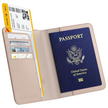 Satechi Vegan-Leather FindAll Passport Cover in Desert Rose, , large