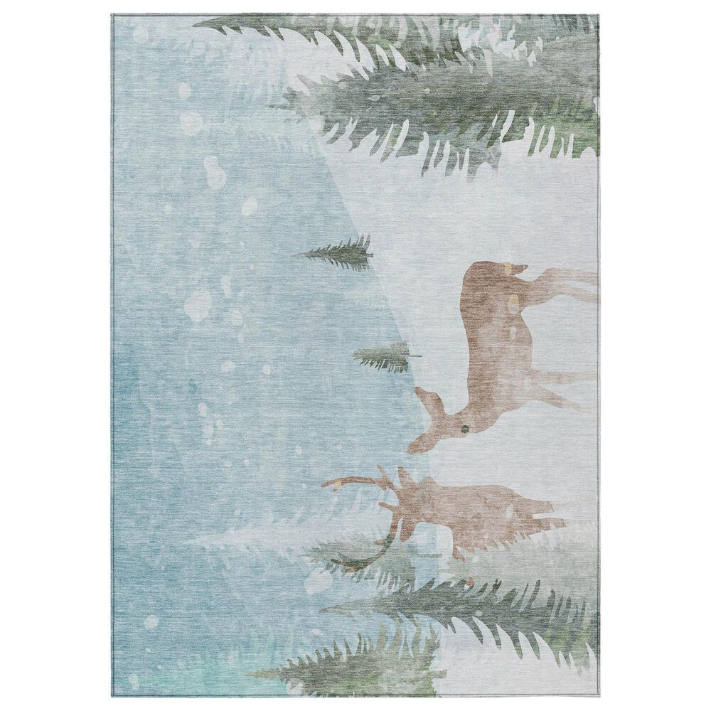 Dalyn Rug Company Wonderland WN29 5" x 7"6" Sky Indoor/Outdoor Area Rug, , large